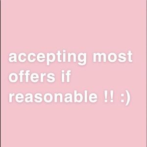 please offer & i’ll accept if reasonable :)
